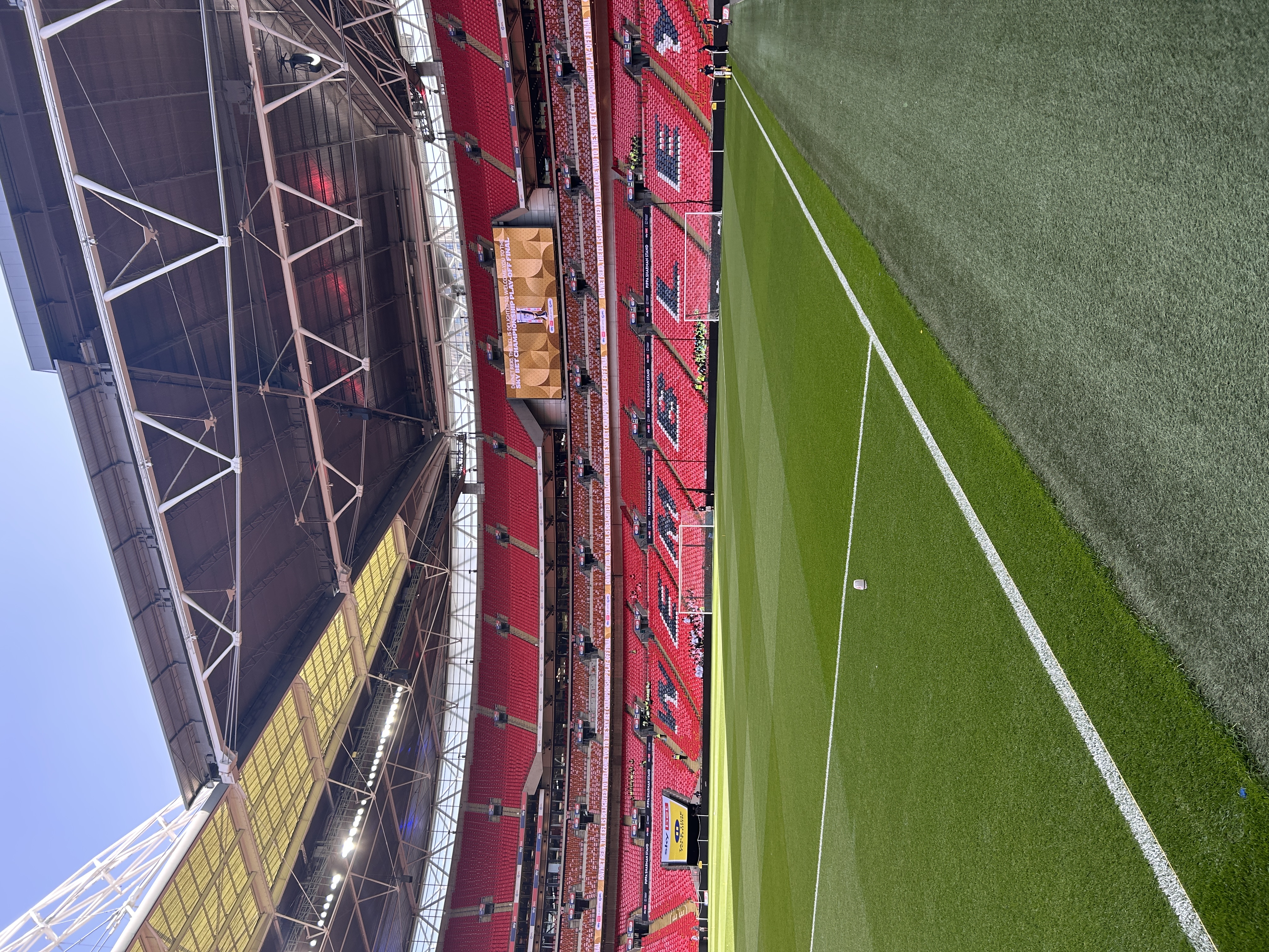Pitchside at Wembley Stadium during the Sky Bet Championship Play-Off Final